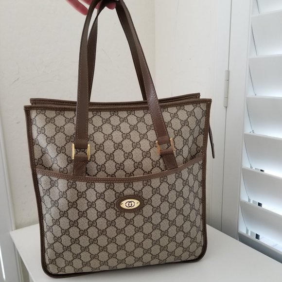 Vintage Gucci Supreme Striped Tote - Picture 1 of 16